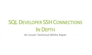SQL Developer SSH Connections In Depth Insum