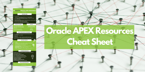 Oracle APEX Resources Cheat Sheet