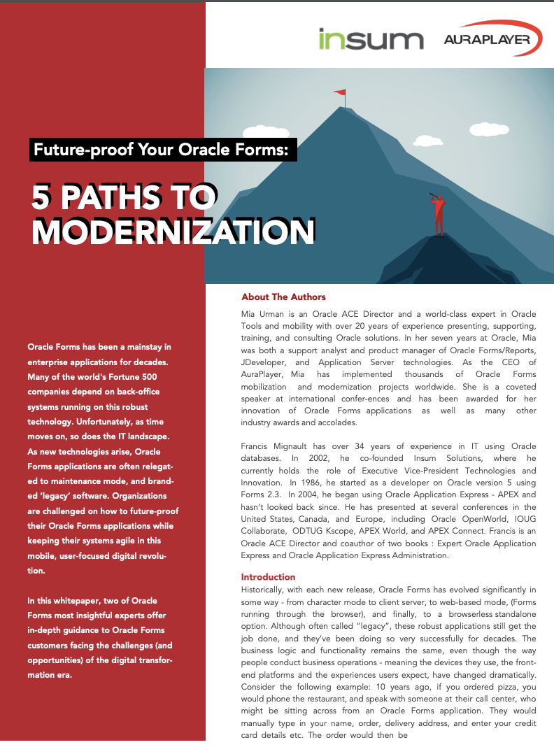 Oracle Forms Modernization