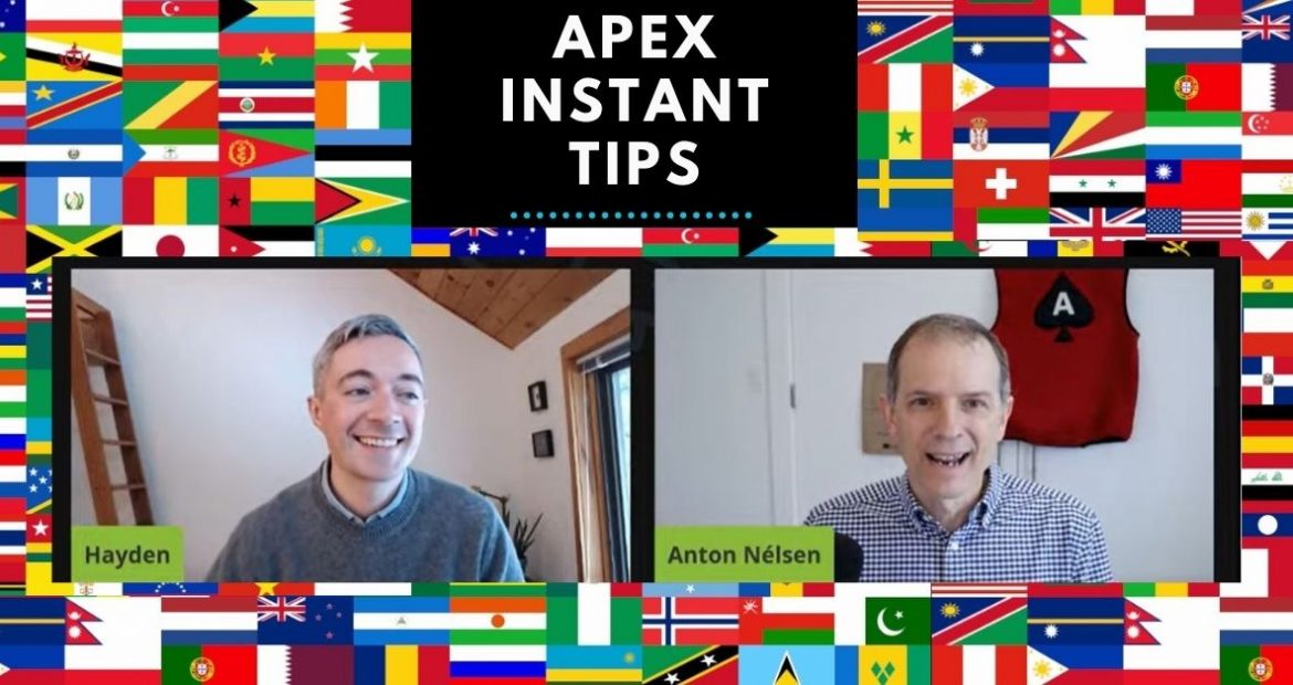 APEX Instant Tips 21- Insensitive Searches