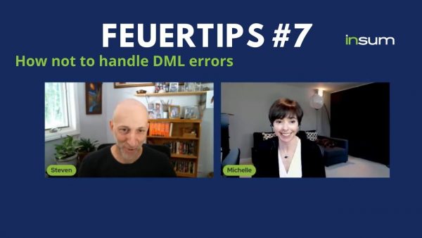 The execution of non-query DML can cause all sorts of SQL errors. Steven lays out guidelines in DML Handling code.