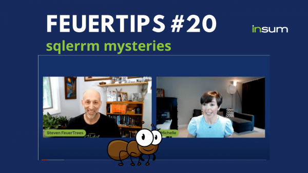 Steven dives into the PL/SQL function sqlerrm in this week's episode of Feuertips