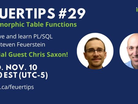 Feuertip #29: Check out polymorphic table functions!