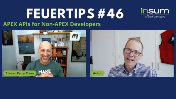 Steven and special guest Anton Nielsen talk about their favorite goodies in the #orclapex PL/SQL API. Much heavy lifting by APEX!